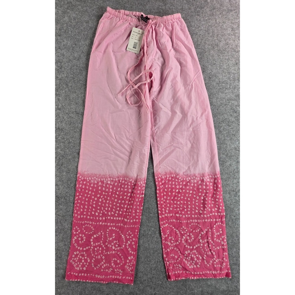 Exist Light Weight Beach‎ Lounging Pant, Pink White, Size XL, NWT Wide Leg BOHO